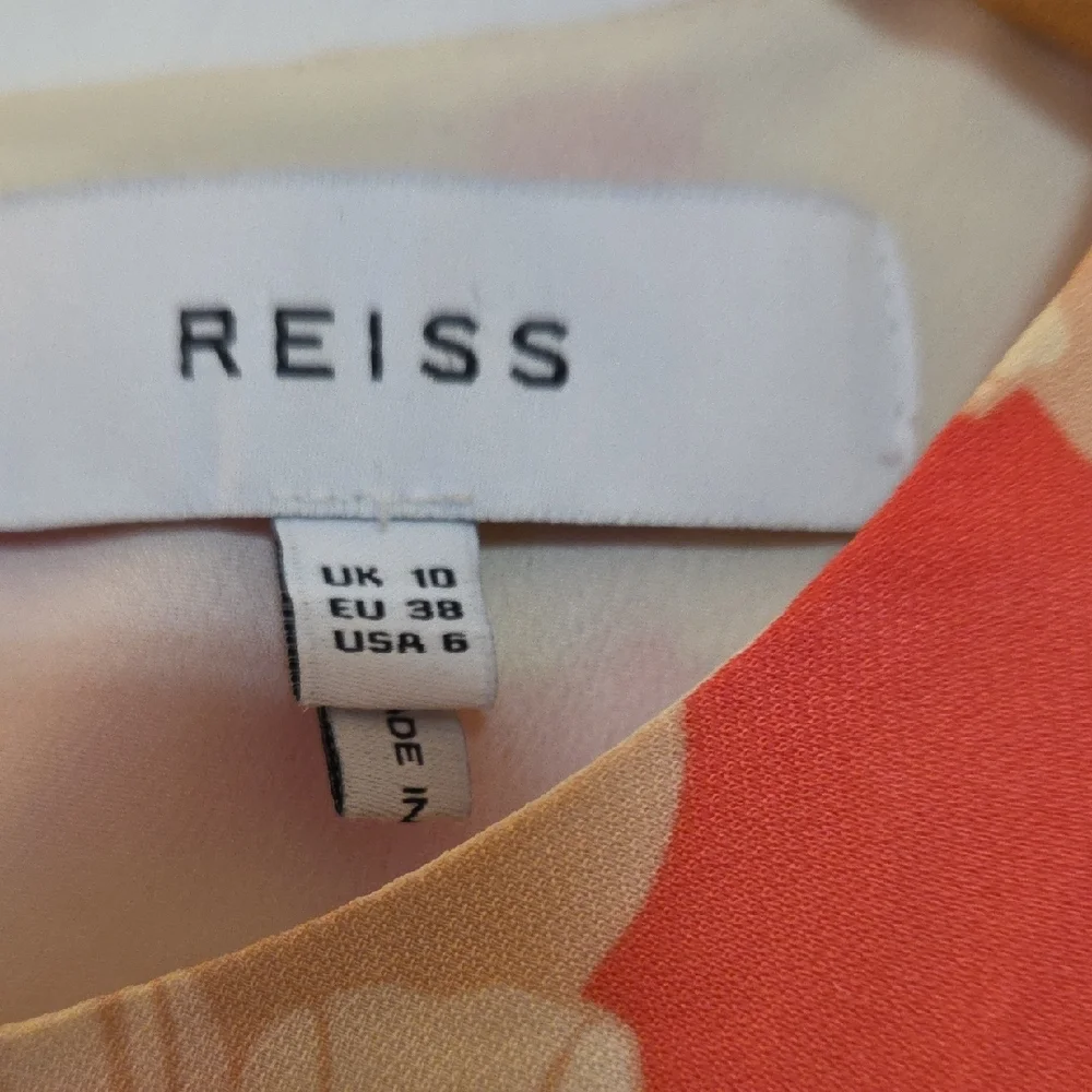 Reiss Pink and Cream Floral Midi Dress - Picture 2 of 12